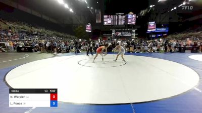 100 lbs Cons 32 #2 - Navjot Waraich, California vs Liliana Ponce, Oregon