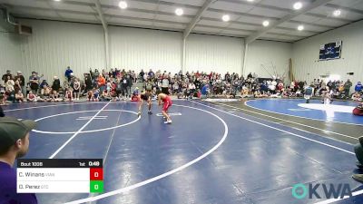 73 lbs Quarterfinal - Dominec Perez, Grove Takedown Club vs Cale Winans, Vian Wrestling Club