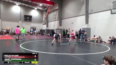 130 lbs Quarterfinal - Mollie Hyland, Alexander City Youth Wrestling vs Henry Whitehead, Alpha Elite