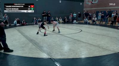 61 lbs 5th Place Match - Dalyn Morgan, Small Town Grims vs Hagen Worthington, Declo Stingers