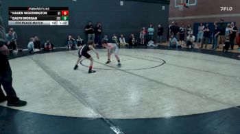 61 lbs 5th Place Match - Dalyn Morgan, Small Town Grims vs Hagen Worthington, Declo Stingers