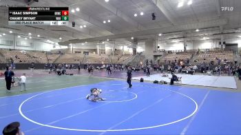 80 lbs 3rd Place Match - Isaac Simpson, Big Red Wrestling Club vs Chaney Bryant, Woodland