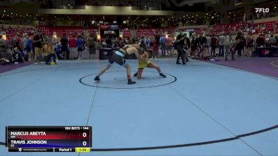 144 lbs Cons. Round 4 - Marcus Abeyta, NM vs Travis Johnson, KS