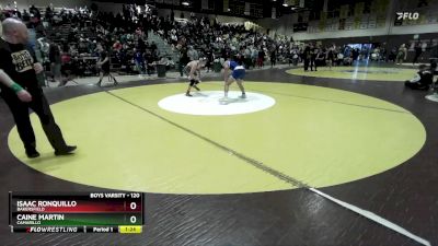 120 lbs Quarterfinal - Isaac Ronquillo, Bakersfield vs Caine Martin, Camarillo