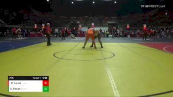 285 lbs Quarterfinal - Pablo Lopez, Vacaville High School Wrestling vs Adam Rosas, South High School Wrestling