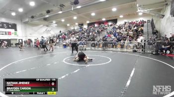 175 lbs Champ. Round 2 - Brayden Carson, St John Bosco vs Nathan Jimenez, Covina