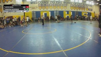 106 lbs Cons. Round 2 - Jayce Davis, Florida High vs Winston Sparkman, Lake City Wrestling Club