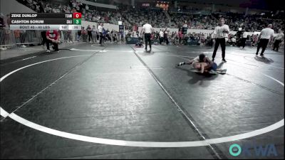 40 lbs 3rd Place - Zeke Dunlop, Team Tulsa Wrestling Club vs Cashton Sorum, Salina Wrestling Club