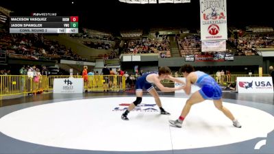 Junior Boys - 175 lbs Cons. Round 2 - Maceson Vasquez, Redwood High School Wrestling vs Jason Spangler, Valhalla Wrestling Club