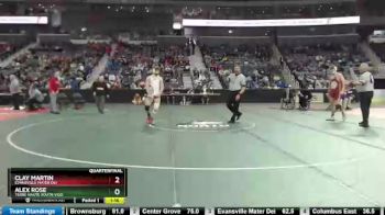 182 lbs Quarterfinal - Clay Martin, Evansville Mater Dei vs Alex Rose, Terre Haute South Vigo