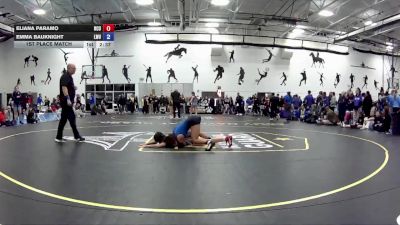 110 B 1st Place Match - Emma Bauknight, Lindsey Wilson University vs Eliana Paramo, North Central University