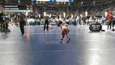 75 lbs Round Of 32 - Grayson Miller, Belle Vernon vs Derek Hunsinger, Tunkhannock