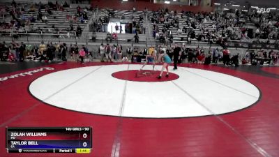 90 lbs Semifinal - Zolah Williams, MO vs Taylor Bell, CA