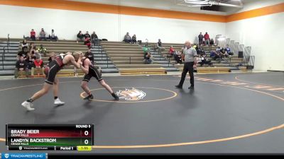 JV Boys-10 lbs Round 5 - Brady Beier, Cedar Falls vs Landyn Backstrom, Cedar Falls