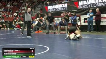 2A-138 lbs Champ. Round 1 - Landon Wittrock, Spirit Lake Park vs Ragen Hasche, Central Lyon/George-Little Rock