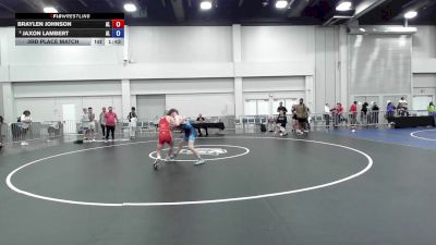 113 lbs 3rd Place Match - Braylen Johnson, AL vs Jaxon Lambert, AL