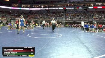 1A-175 lbs Cons. Round 2 - Carter Wright, Woodbury Central vs Dillon Blickenderfer, Central Springs