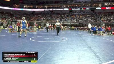 1A-175 lbs Cons. Round 2 - Carter Wright, Woodbury Central vs Dillon Blickenderfer, Central Springs