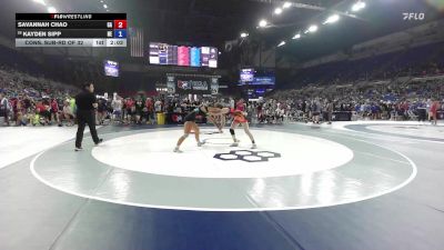 140 lbs Cons. Sub-rd Of 32 - Savannah Chao, GA vs Kayden Sipp, NE