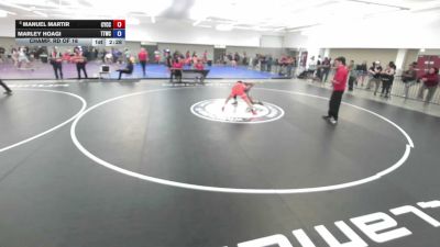 61 lbs Champ. Rd Of 16 - Manuel Martir, Community Youth Center - Concord Campus Wrestling vs Marley Hoagi, Team Thunder Wrestling Club