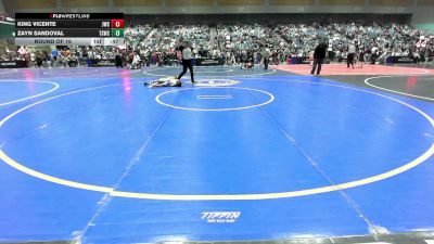 46 lbs Round Of 16 - King Vicente, Juggernaut Wrestling Club vs Zayn Sandoval, Team Selma