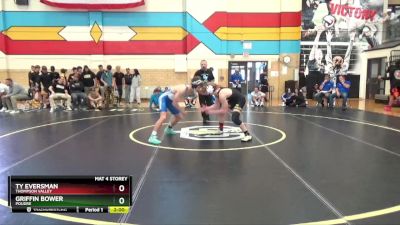 144 lbs Quarterfinal - Ty Eversman, Thompson Valley vs Griffin Bower, Poudre