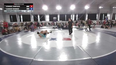 113 lbs Cons. Quarters - Dominic Simpson, Big Red Wrestling Club vs Xander Webber, Beastmode Wrestling