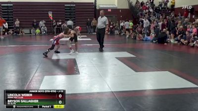 J-13 lbs Cons. Round 1 - Bryson Gallagher, DC ELITE vs Lincoln Weber, Indee Mat Club