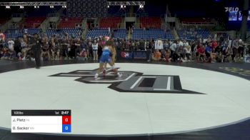 106 lbs Cons 8 #1 - Jayleah Pletz, Pennsylvania vs Olivia Sackor, Minnesota
