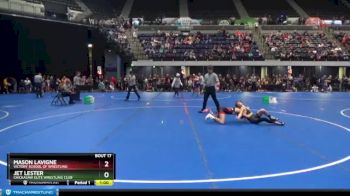 90 lbs Quarterfinal - Mason LaVigne, Victory School Of Wrestling vs Jet Lester, Chickasaw Elite Wrestling Club