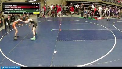 83 lbs Cons. Round 2 - Domynic Derosier, Southern Idaho Training Center vs Hunter Rich, Cougars Wrestling Club