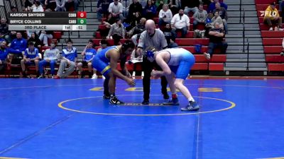 189 lbs 3rd Place - Karson Snyder, Connellsville vs Bryce Collins, Canon-McMillan
