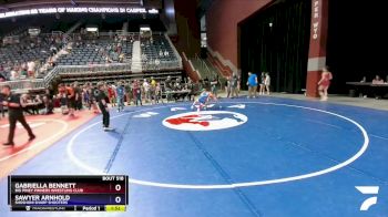 121 lbs 1st Place Match - Gabriella Bennett, Big Piney Pinners Wrestling Club vs Sawyer Arnhold, Shoshoni Sharp Shooters