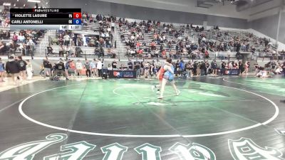 U17 Women - 65 lbs Champ. Round 2 - Violette Lasure, PA vs Carli Antonelli, OK