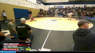 54 lbs Quarterfinal - Indy Parr-Coffin, Inland Northwest Wrestling Training Center vs Henry DeBeaumont, Moses Lake Wrestling Club