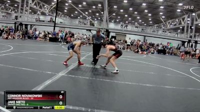 132 lbs Round 7 (8 Team) - Connor Novakowski, Mat Assassins Black vs Jake Nieto, Savage King Pins