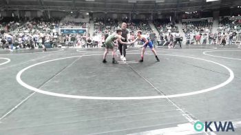 76 lbs Consi Of 16 #2 - Collin Williams, Choctaw Ironman Youth Wrestling vs Jaxon Muskrat, Harrah