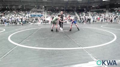 76 lbs Consi Of 16 #2 - Collin Williams, Choctaw Ironman Youth Wrestling vs Jaxon Muskrat, Harrah