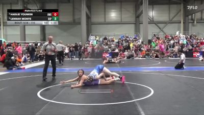 115 lbs Champ. Round 1 - Lennah Monts, South Central Punisher vs Hadlie Younkin, Oakley Wrestling Club