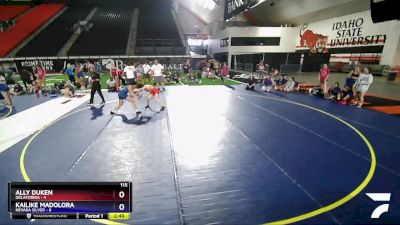 115 lbs Finals (2 Team) - KAILIKE MADOLORA, Nevada SILVER vs Ally Duken, Oklafornia