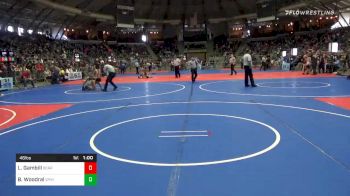 46 lbs Prelims - Liam Gambill, Berryhill Wrestling vs Brantley Woodral, Spiro Bulldogs