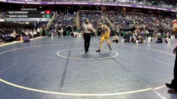 4A 165 lbs Champ. Round 1 - Mac Kopelman, Laney vs Mario Quivera, South Caldwell High School