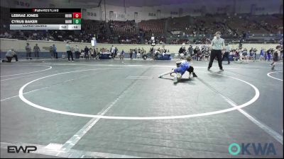 73 lbs Consolation - Lebrae Jones, Hurricane Wrestling Academy vs Cyrus Baker, Harrah Little League Wrestling