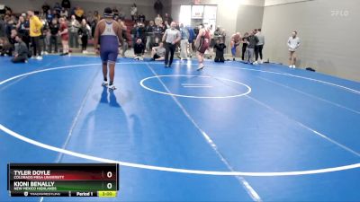 285 lbs Champ. Round 1 - Kioni Benally, New Mexico Highlands vs Tyler Doyle, Colorado Mesa University