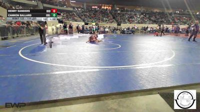 118 lbs Round Of 32 - Henry Sanders, Bixby vs Cannon Ballard, Collinsville Junior High