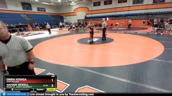 157 lbs Cons. Round 2 - Owen Atienza, Alma College vs Hayden Newell, Mount St. Joseph University