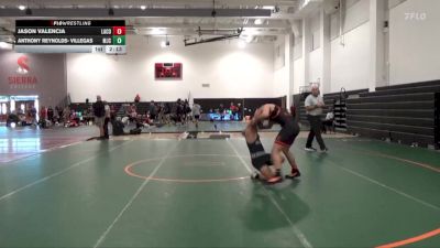 165 lbs Placement Matches (16 Team) - Anthony Reynolds- Villegas, Modesto Junior College vs Jason Valencia, Lassen College