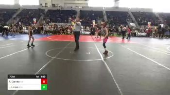 70 lbs Quarterfinal - Aydann Correa, Tuf California Wrestling Academy vs Luke Loren, Reign WC