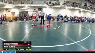 136 lbs Cons. Round 5 - Cohen Wuethrich, Dragon Wrestling Club vs Bryce Harrell, Warren Wrestling Academy