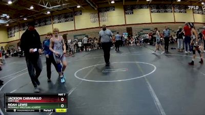 120 lbs Quarterfinal - Jackson Caraballo, Lion`s Den vs Noah Lewis, McDonald Wrestling Academy